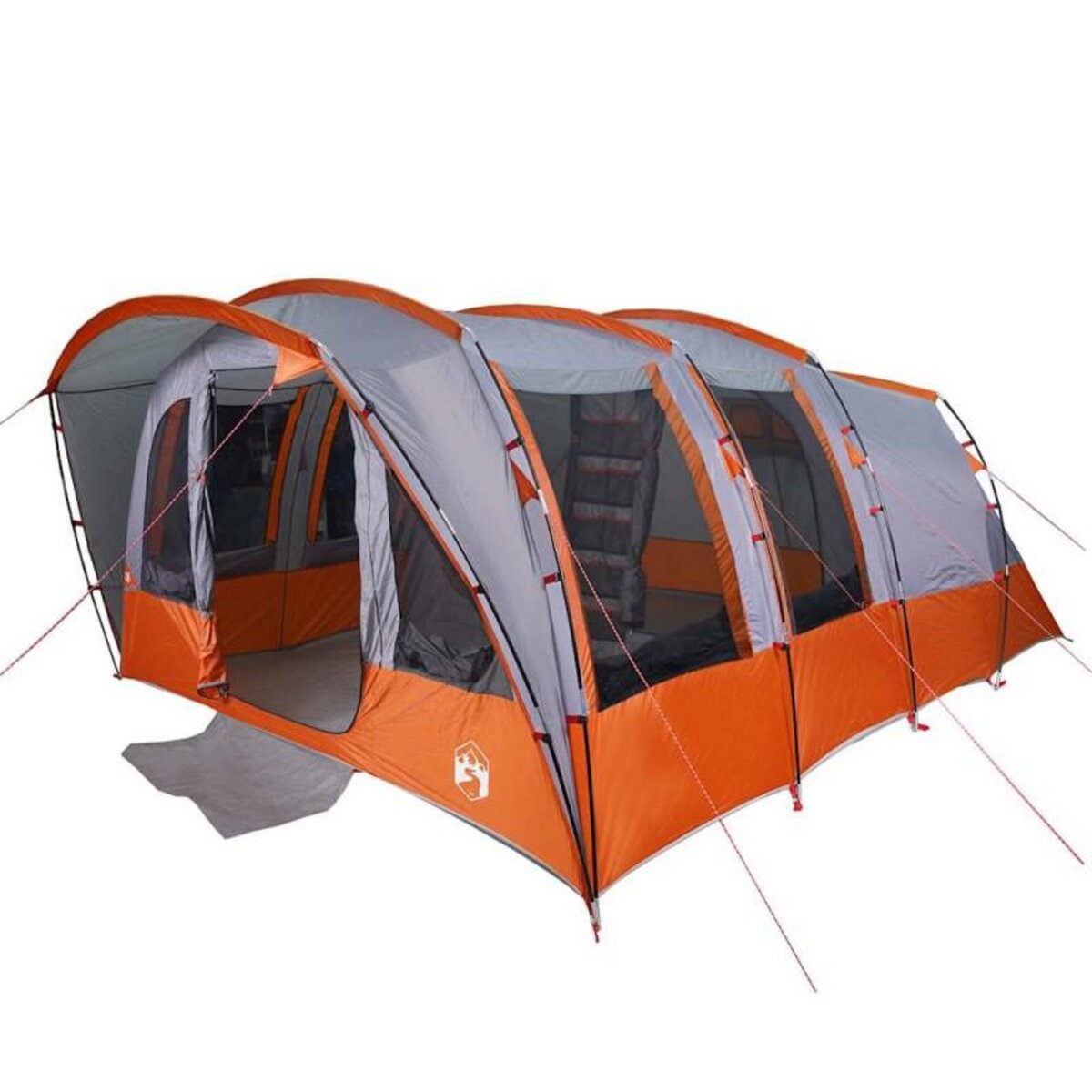VIDAXL Tente familiale tunnel 8 personnes gris imperméable