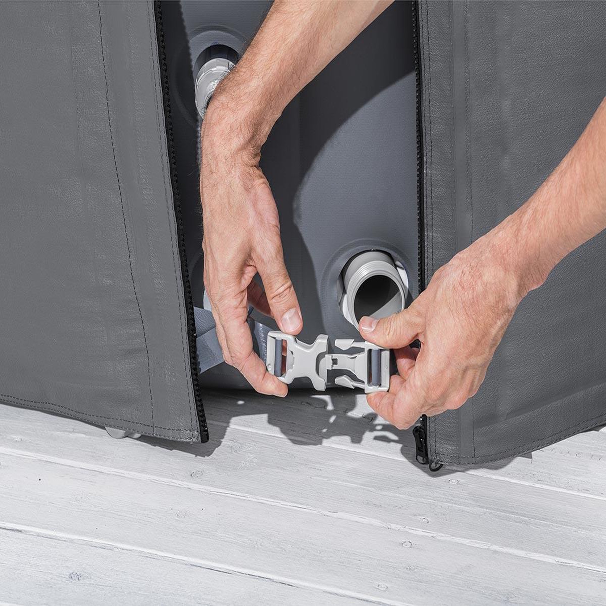 Voir la diapositive 4 : BESTWAY Couverture thermique pour spa gonflable Lay-Z-Spa rond Ø 1,80 m - Bestway