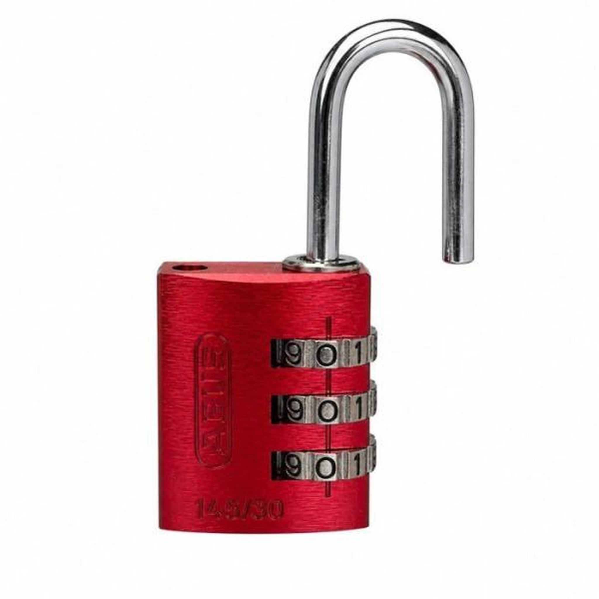 Voir la diapositive 5 : ABUS Cadenas a combinaison - ABUS - 145/30 - 3 chiffres - Aluminium rouge - Sans clé