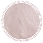 Atmosphera Kids Tapis à franges enfant Douceur - Diam. 90 cm - Rose