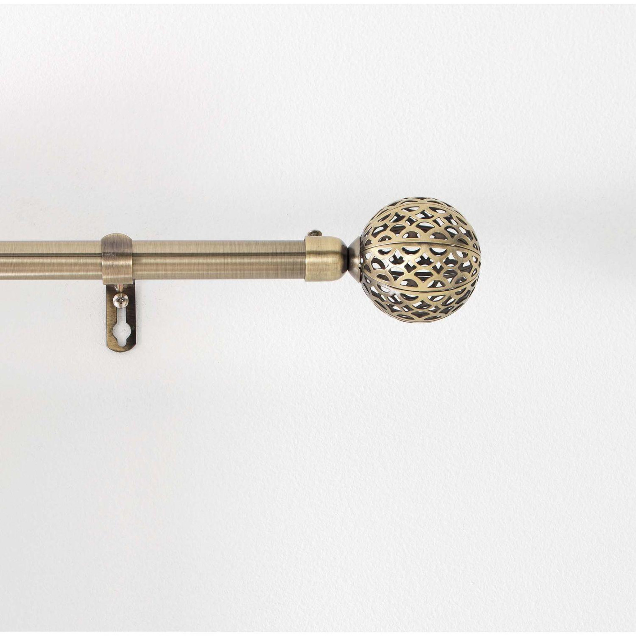 Douceur d'Intérieur Kit de tringle à rideaux extensible sphère - l120 /l210 cm - laiton