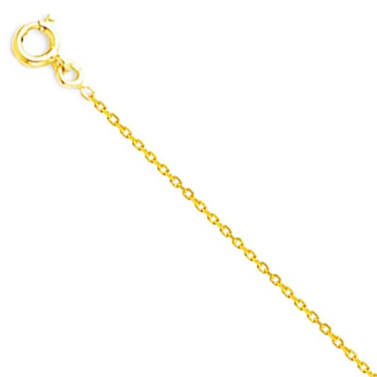 L'ATELIER D'AZUR Collier Chaine Forçat Diamantée - Or Jaune - Enfant