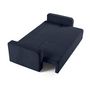 Voir la diapositive 2 : BEST MOBILIER Miro - canapé droit 3 places - convertible avec coffre - en velours texturé