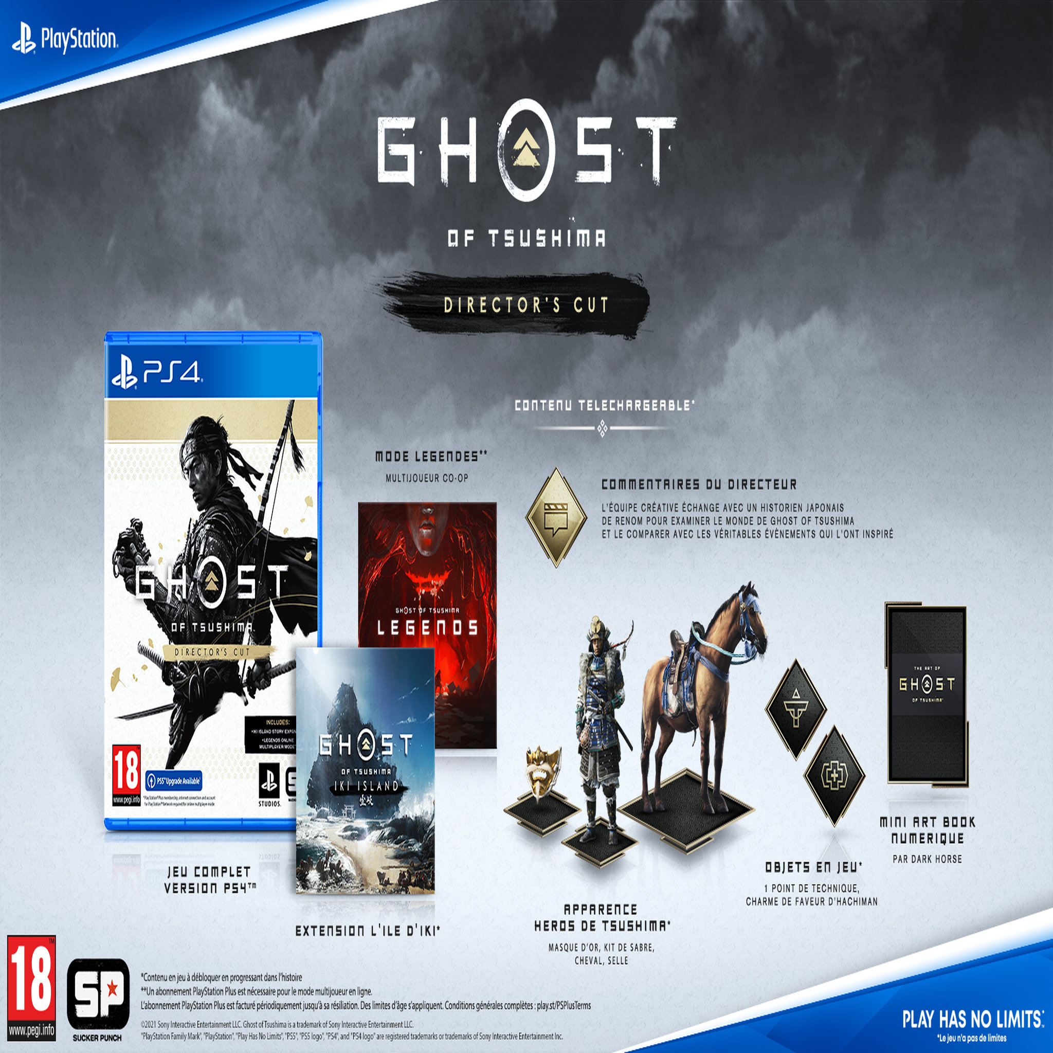 Voir la diapositive 2 : SONY Ghost Of Tsushima Director's Cut PS4