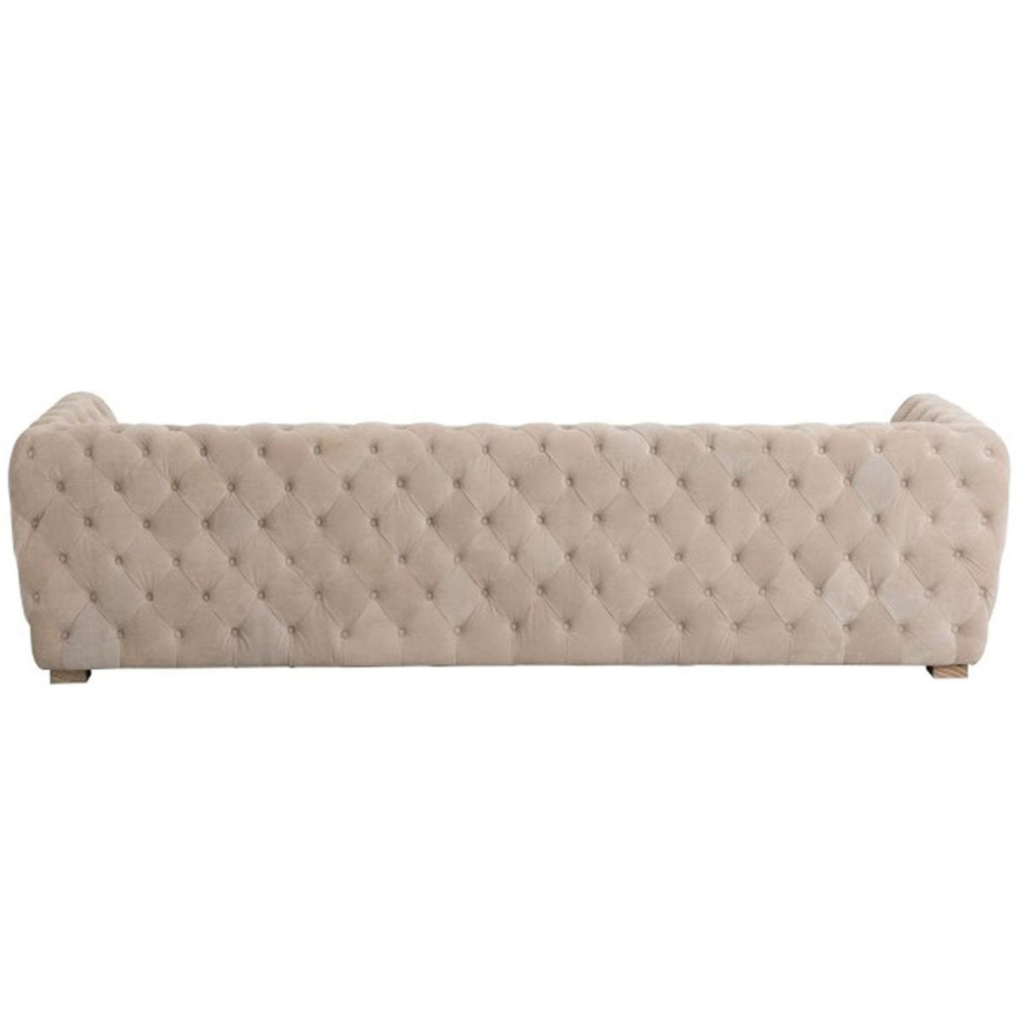 Voir la diapositive 4 : J-LINE Canapé 3 places capitonné  royal  239cm beige