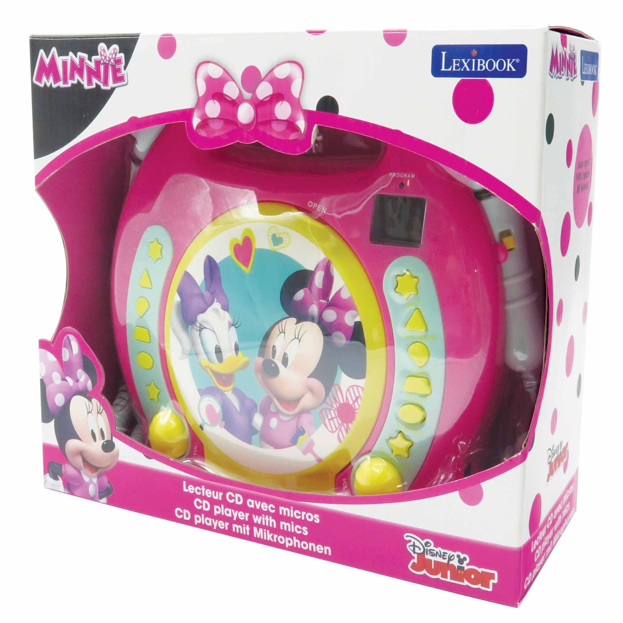 Voir la diapositive 3 : Lexibook Lecteur CD portable avec 2 microphones Disney Minnie
