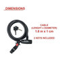 Voir la diapositive 4 : Master lock Cable Antivol Vélo [1,8 m Câble] [Clé] [Extérieur] [Support Fixation Vélo] 8232EURDPRO