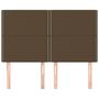 Voir la diapositive 3 : VIDAXL Tetes de lit 4 pcs Marron fonce 72x5x78/88 cm Tissu