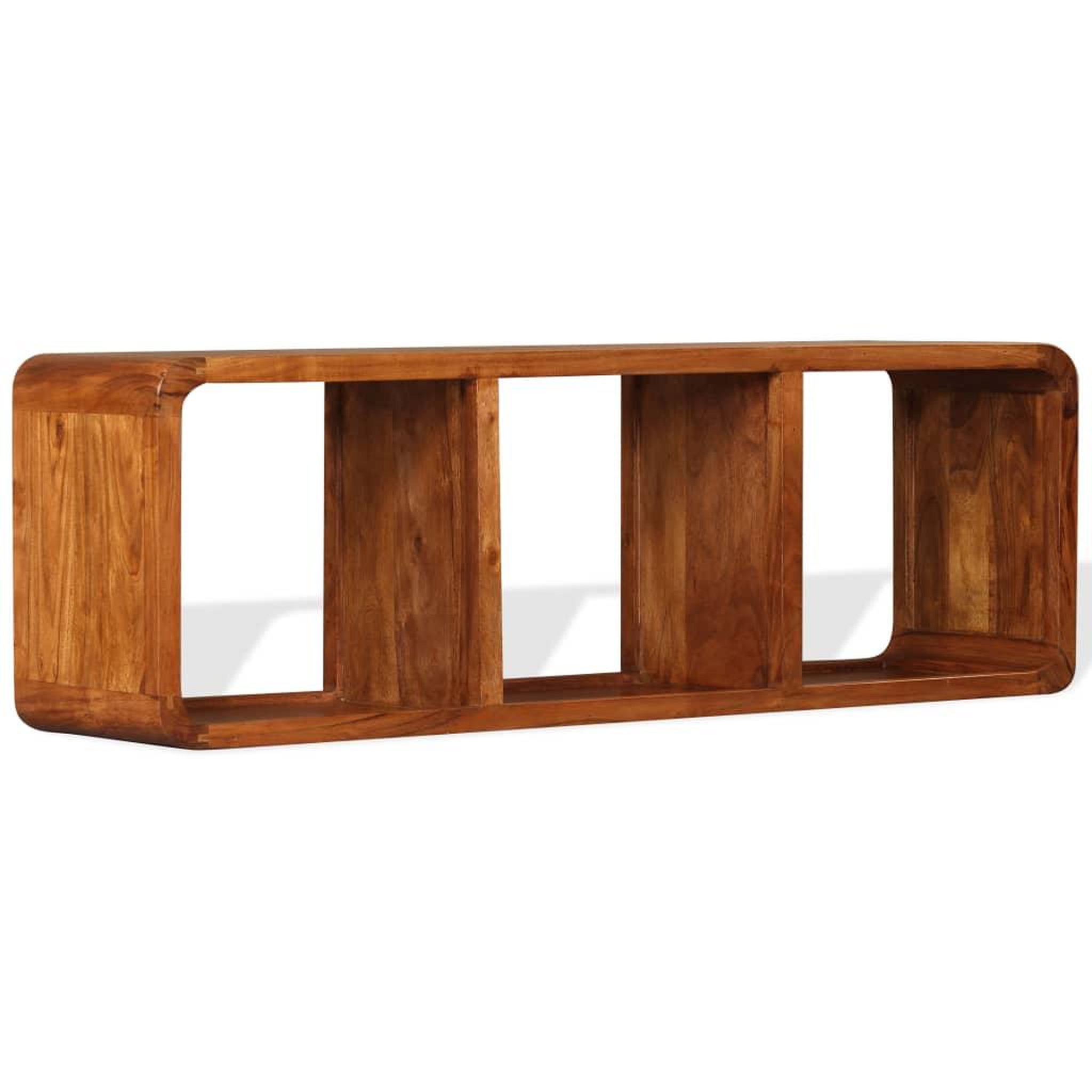 Voir la diapositive 5 : VIDAXL Meuble tv bois massif avec finition miel 120 x 30 x 40 cm