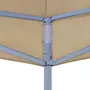 VIDAXL Toit de tente de reception 3x3 m Beige 270 g/m^2
