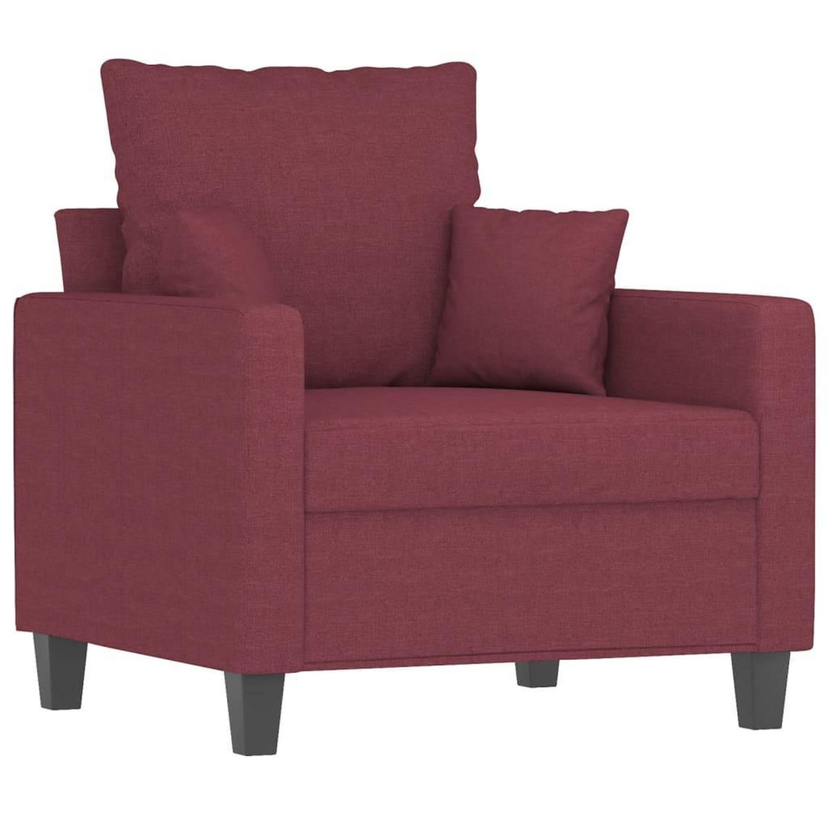 VIDAXL Fauteuil Rouge bordeaux 60 cm Tissu