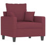 Voir la diapositive 2 : VIDAXL Fauteuil Rouge bordeaux 60 cm Tissu