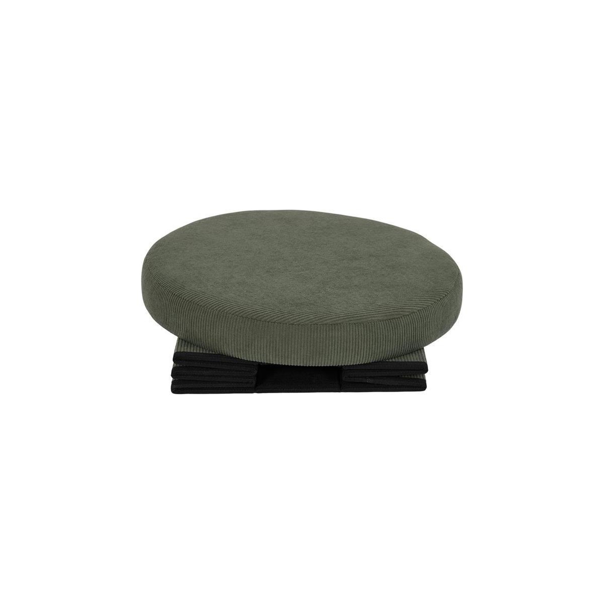 Voir la diapositive 4 : The Home Deco Factory Pouf coffre pliable côtelé  jules  38cm vert