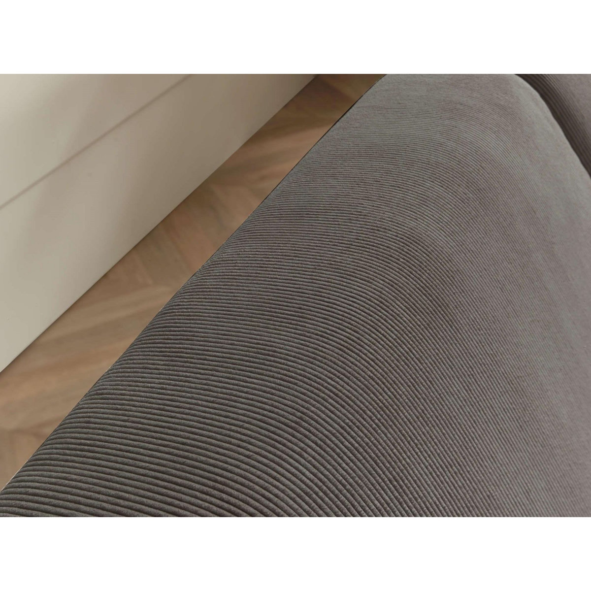 LISA DESIGN Malcom - canapé panoramique d'angle droit - en velours côtelé