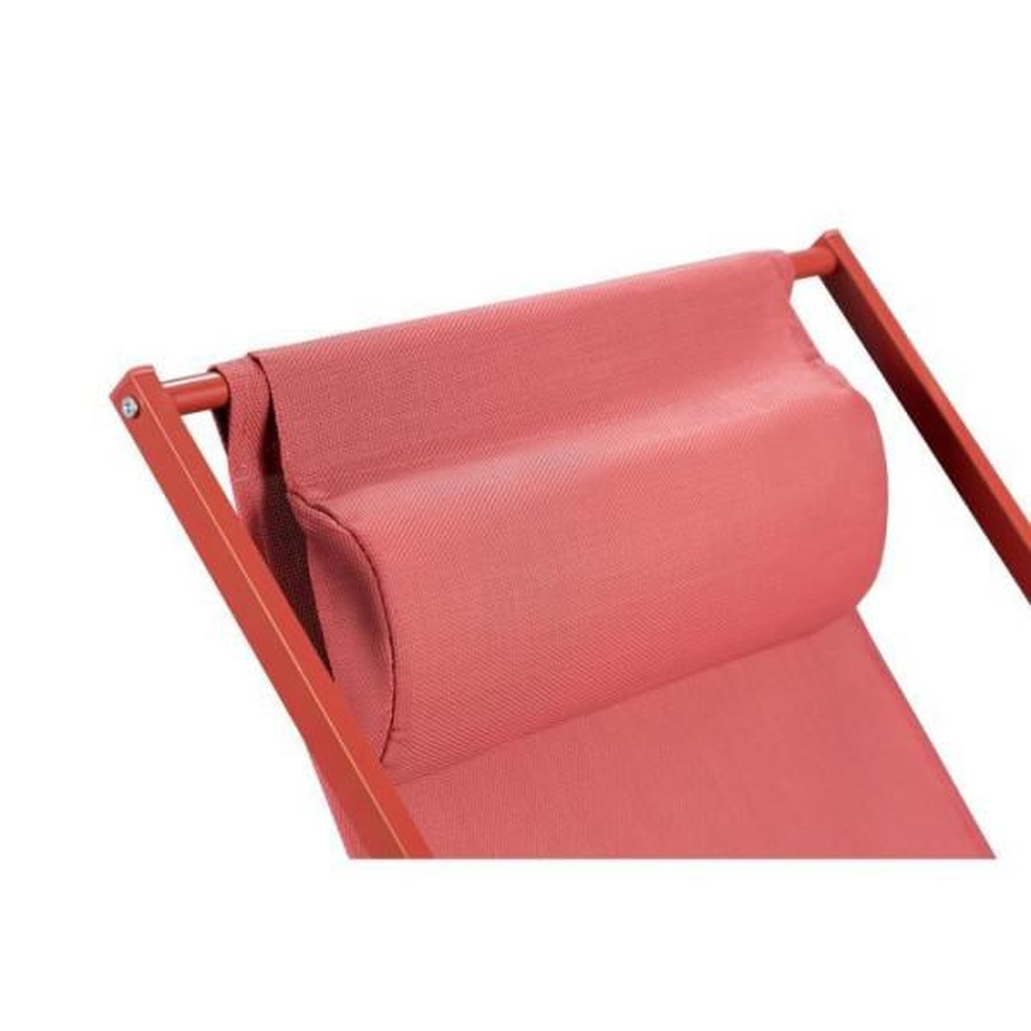 Voir la diapositive 5 : MARKET24 Transat Chilienne PAROS - Structure en acier - L 63 x P 104 x H 85 cm - Terracotta