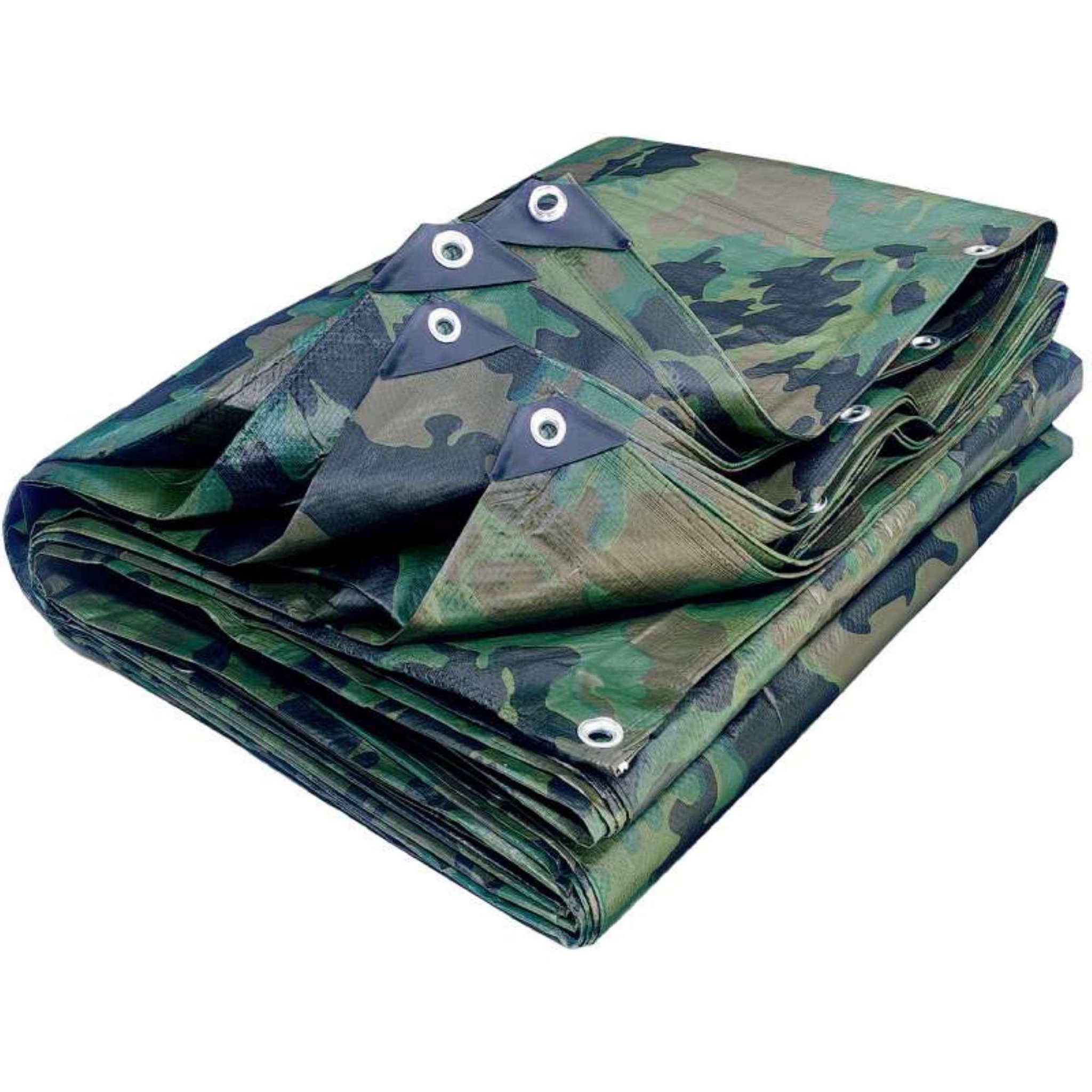 Voir la diapositive 1 :  Bâche camouflage 130g/m2 Werkapro 5x6m