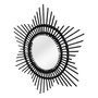 Voir la diapositive 3 : Paris Prix Miroir Mural Design en Rotin  Aina  70cm Noir