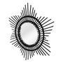 Voir la diapositive 3 : Paris Prix Miroir Mural Design en Rotin  Aina  70cm Noir