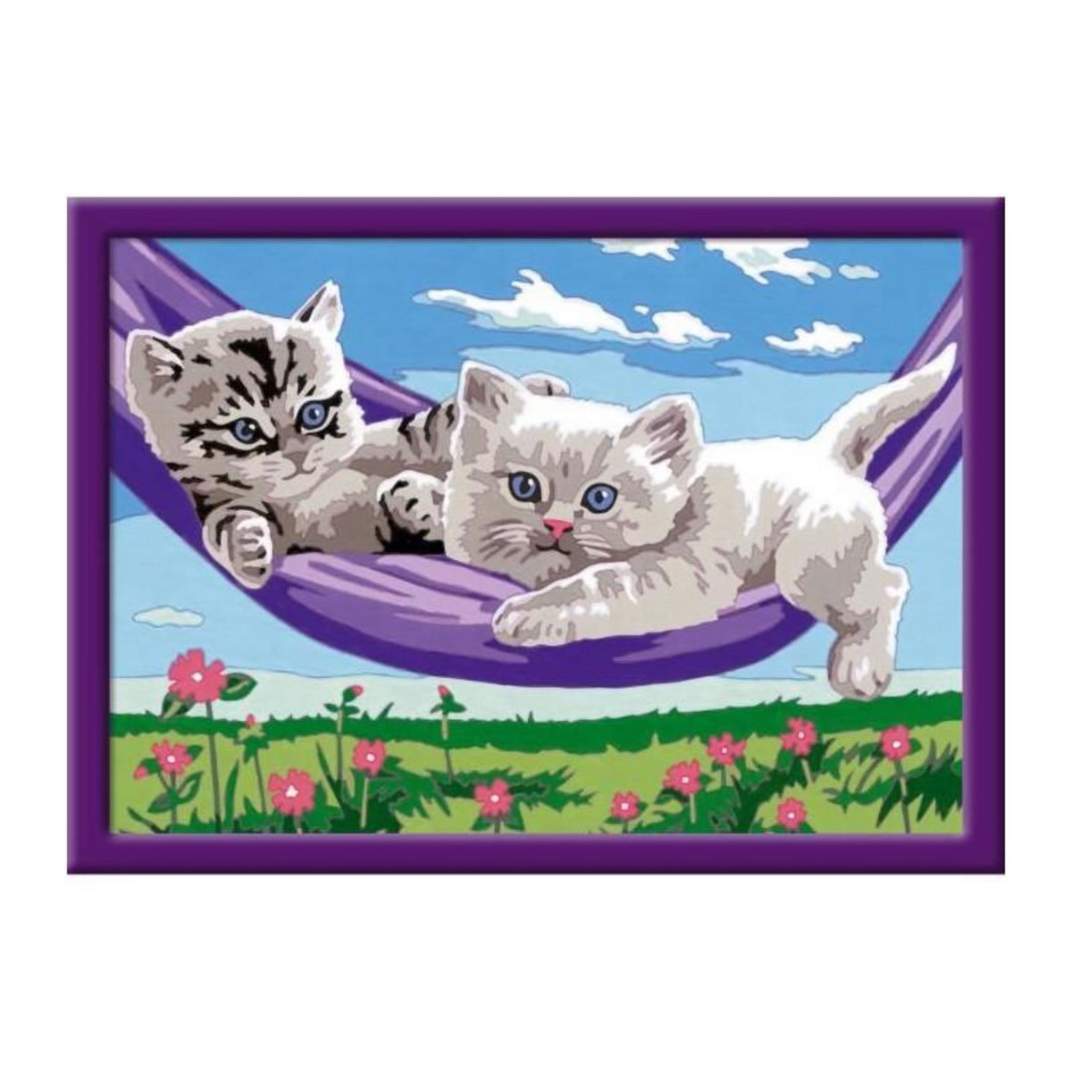 RAVENSBURGER CreArt Kids 18x24cm Chatons dans le hamac, Kit de peinture par numéros Numéro d'Art, Des 9 ans, 25828, Ravensburger