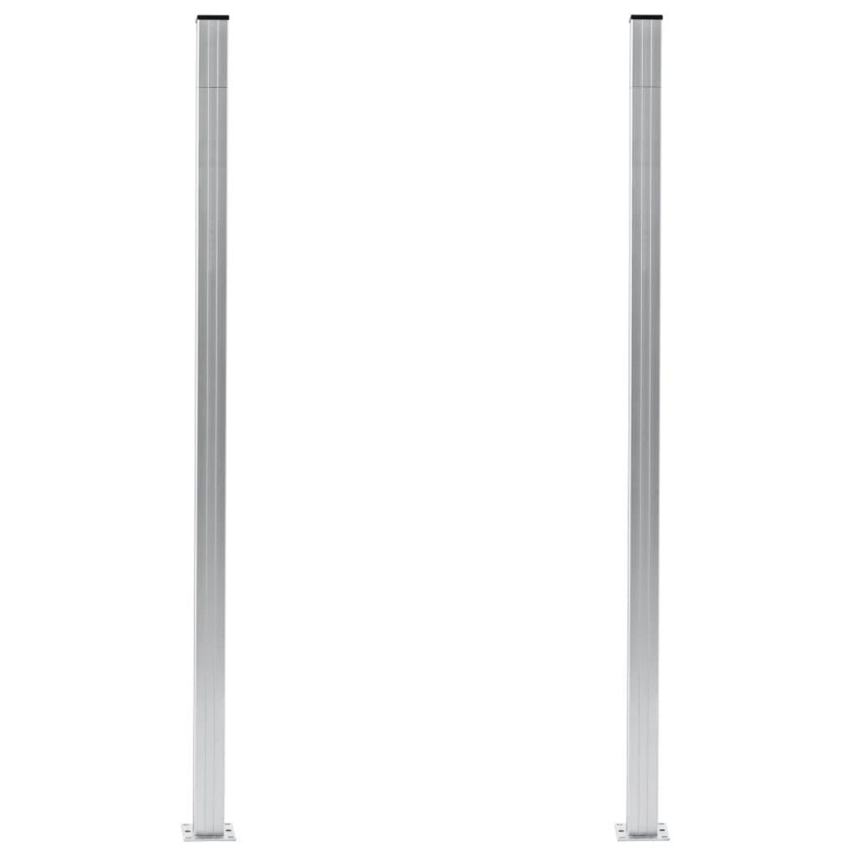 VIDAXL Poteaux de cloture 2 pcs Aluminium 185 cm