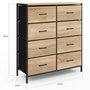 Voir la diapositive 4 : ID MARKET Commode 8 tiroirs en tissu UTAH 80 cm meuble de rangement design industriel