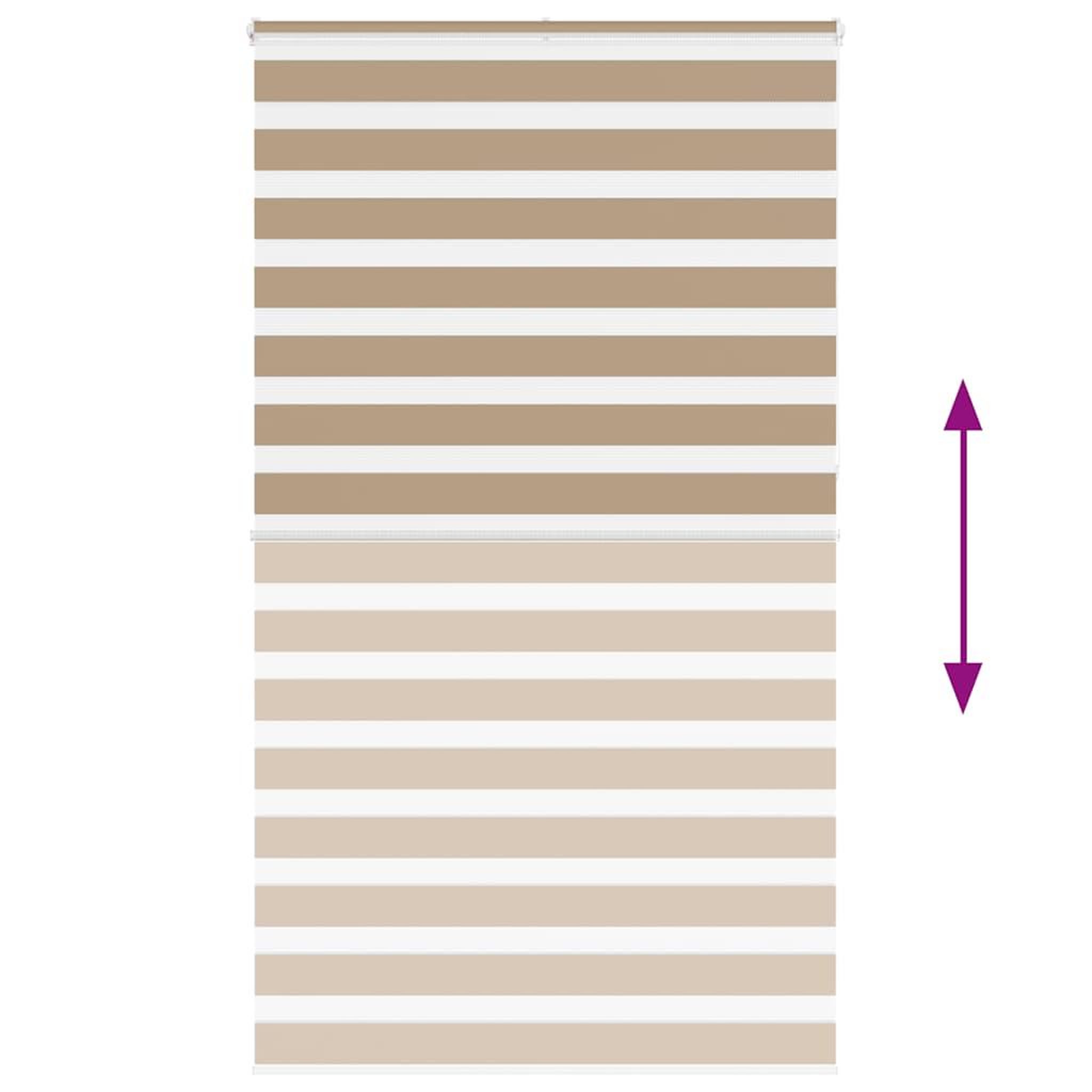 Voir la diapositive 5 : VIDAXL Store zebre marron sable largeur du tissu 130,9 cm polyester