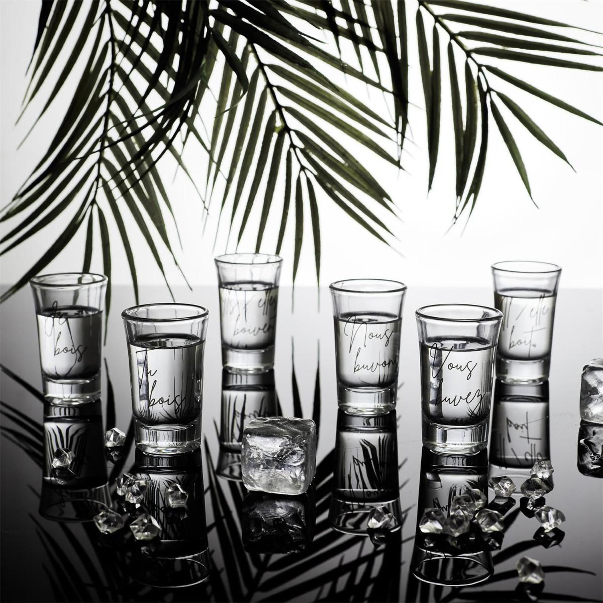 Voir la diapositive 2 : The Home Deco Factory Lot de 6 verres à shooter  cocktail  7cm transparent