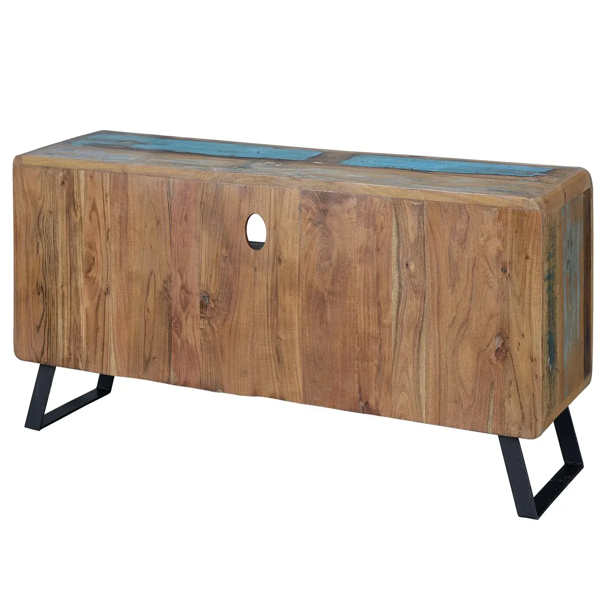 Voir la diapositive 3 : GINER Y COLOMER SL Meuble tv en bois recyclé 160 cm style vintage industriel