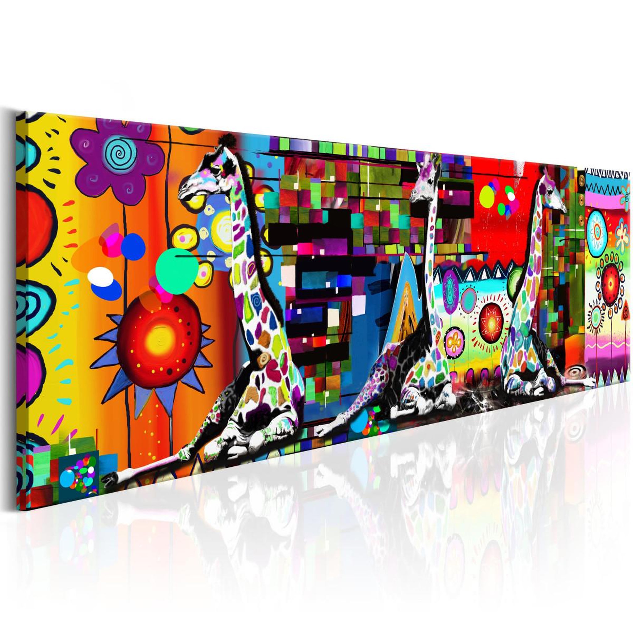 Paris Prix Tableau imprimé  colourful savannah. Coloris disponibles : Multicolore