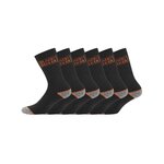 Black et Decker Lot de 6 Paires de Chaussettes hautes de travail TEK. Coloris disponibles : Noir