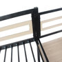 Voir la diapositive 6 : MARKET24 Lit mezzanine LEON - 140x190 cm - Métal noir - Sommier inclus
