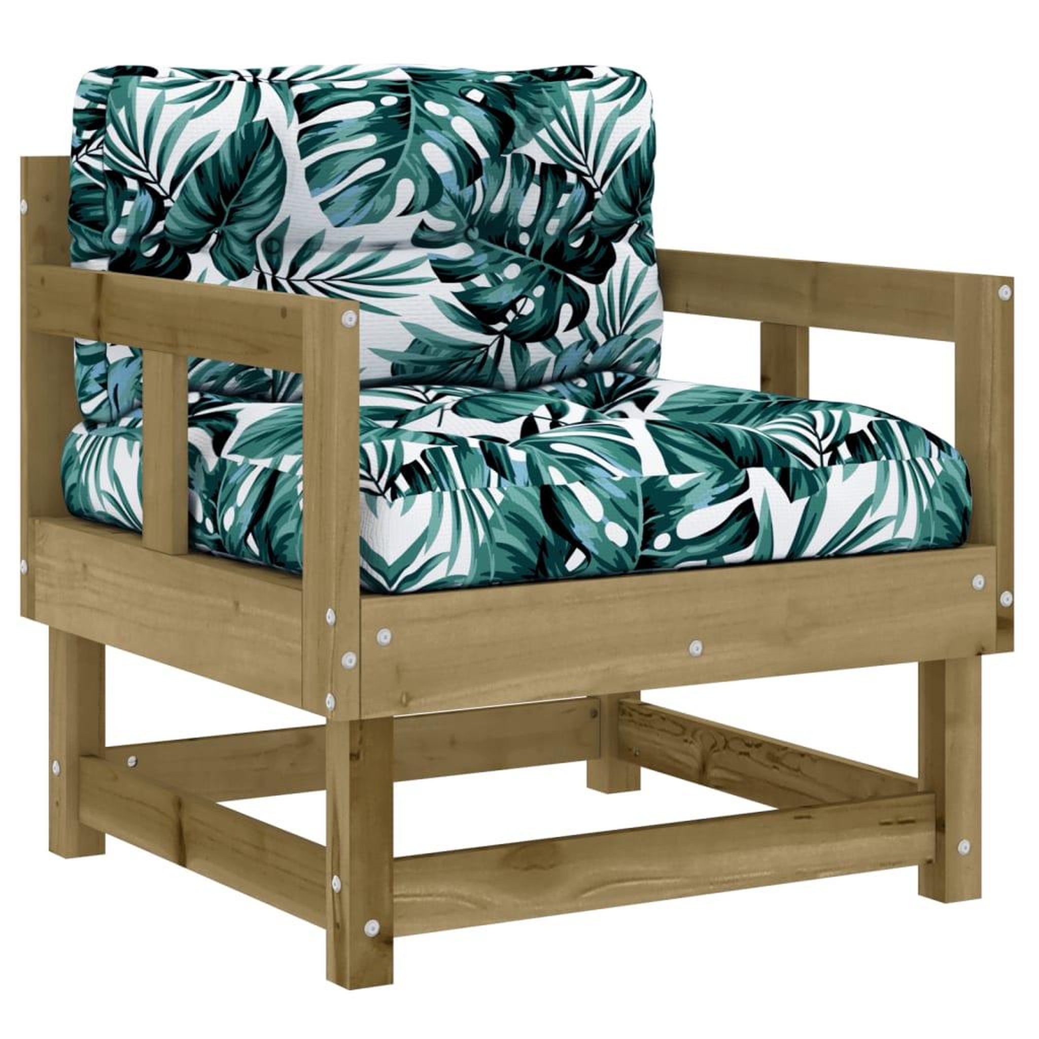 Voir la diapositive 3 : VIDAXL Chaises de jardin avec coussins lot de 2 bois de pin impregne