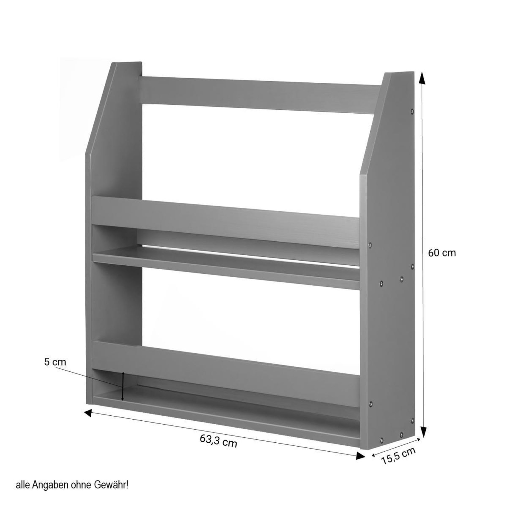 Voir la diapositive 2 : HomeStyle4U Etagère murale suspendue en bois Gris