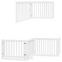Voir la diapositive 6 : VIDAXL Barriere pour chien porte pliable 6panneaux blanc bois peuplier