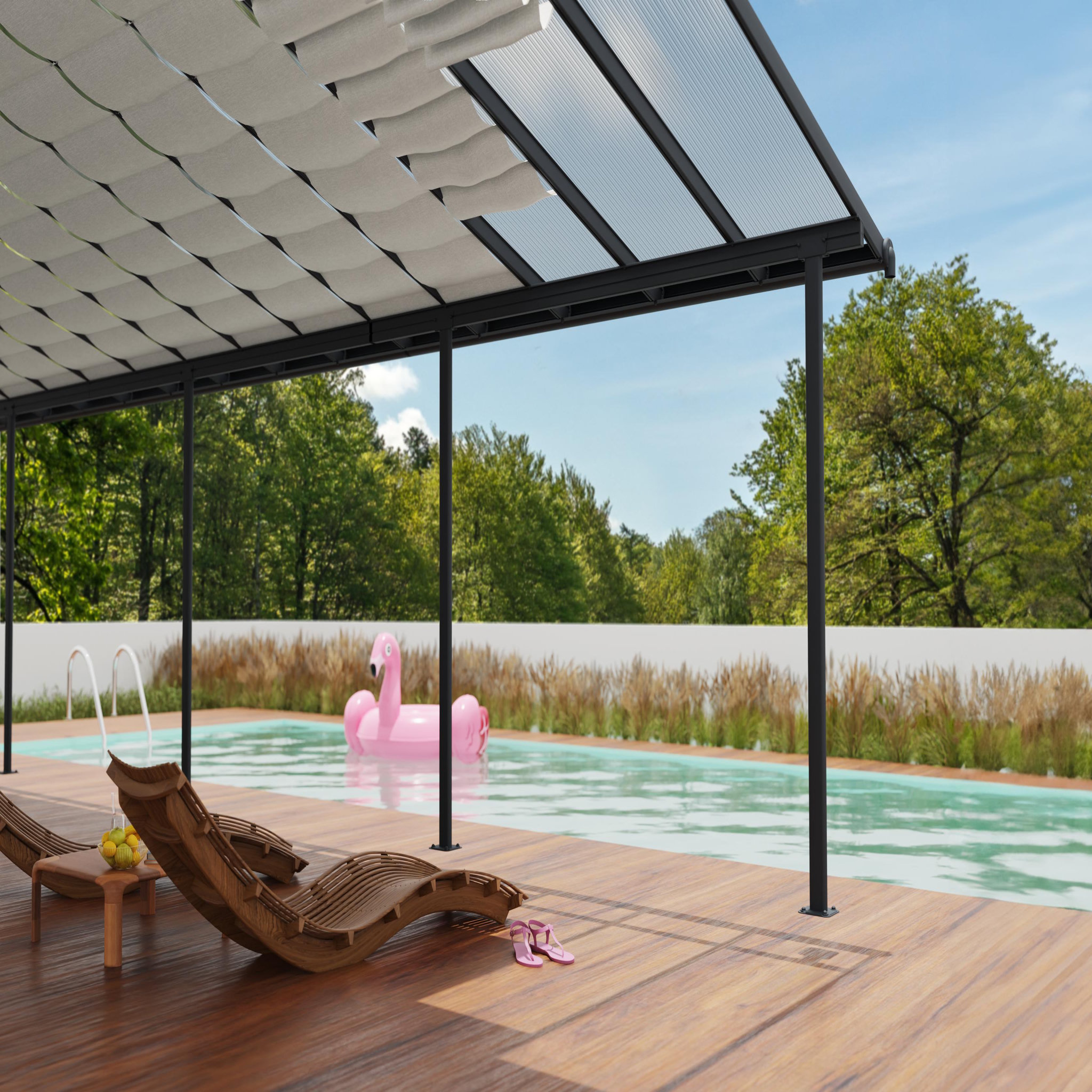 Voir la diapositive 2 : CANOPIA Stores de toit pour pergola 3 x 3 canopia
