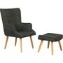 Voir la diapositive 1 : Habitat et Jardin Fauteuil style scandinave tissu  Odense  - 1 place - Gris foncé