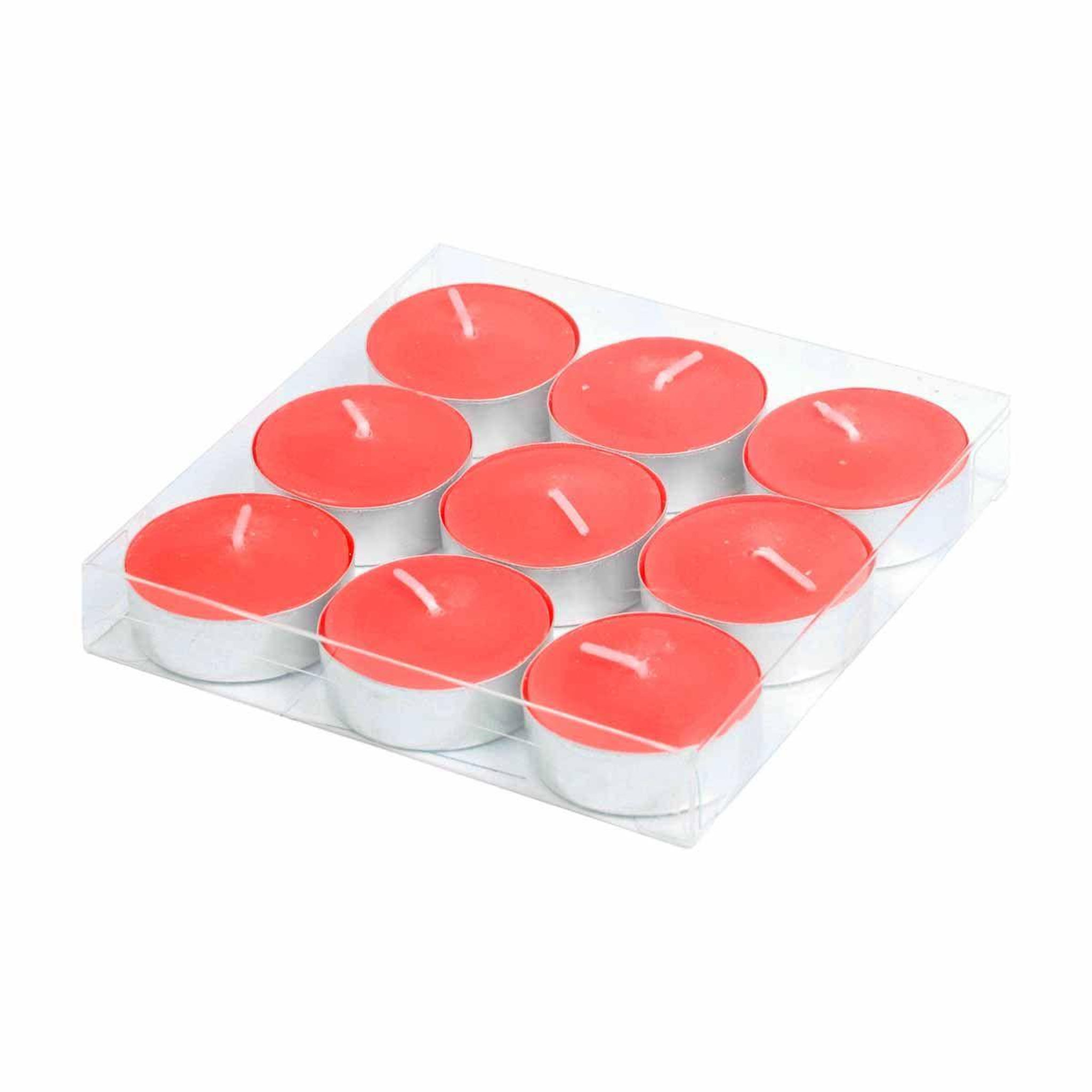 HOMEA Lot de 9 bougies parfumées chauffe-plat  gaïa  3cm fraise