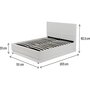 Voir la diapositive 4 : Habitat et Jardin Lit LED avec coffre  Anastasia  - 140 x 190 cm - Blanc