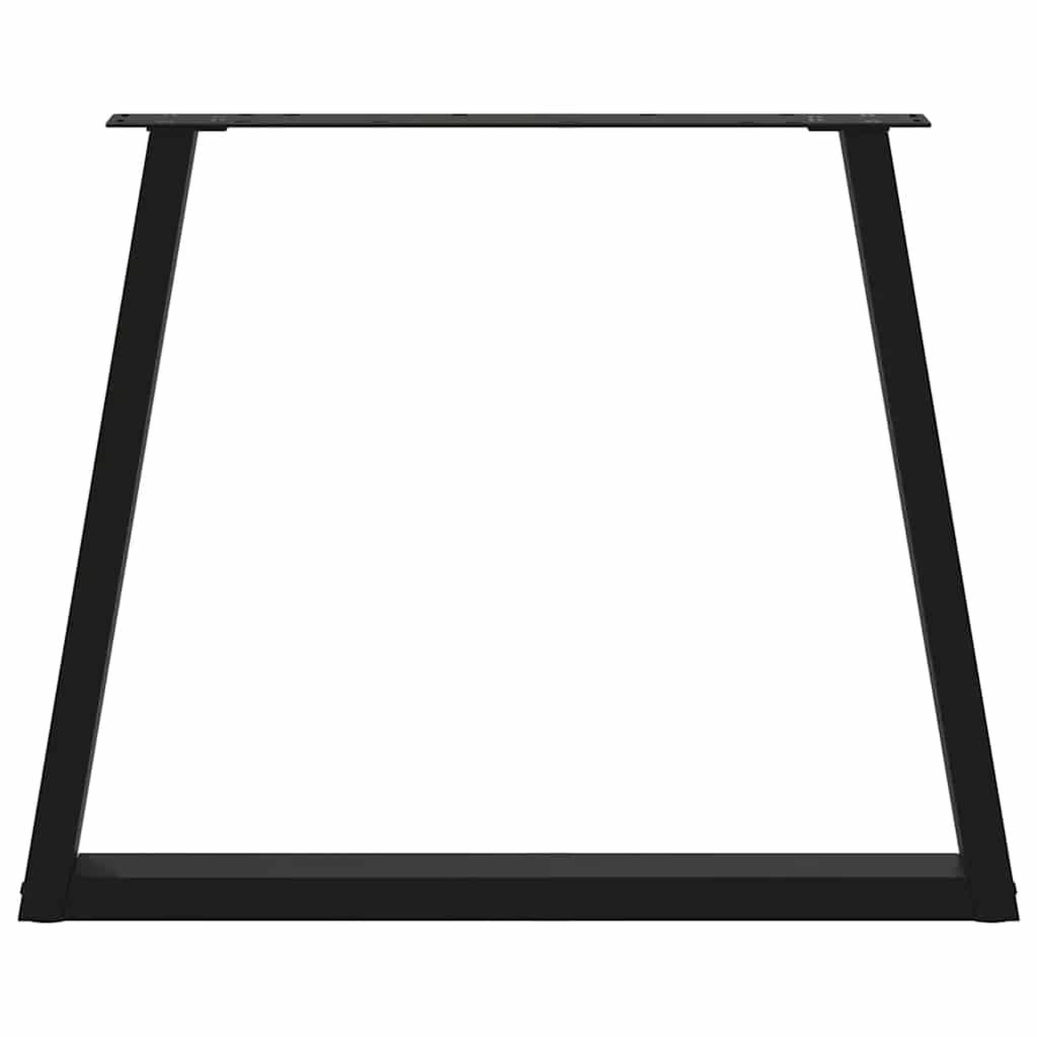 Voir la diapositive 5 : VIDAXL Pieds de table a manger forme de V 2 pcs noir 80x(72-73,3) cm
