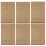 TOILINUX Lot de 6 Sets de table en bambou rectangulaire - 45 x 30 cm. Coloris disponibles : Beige
