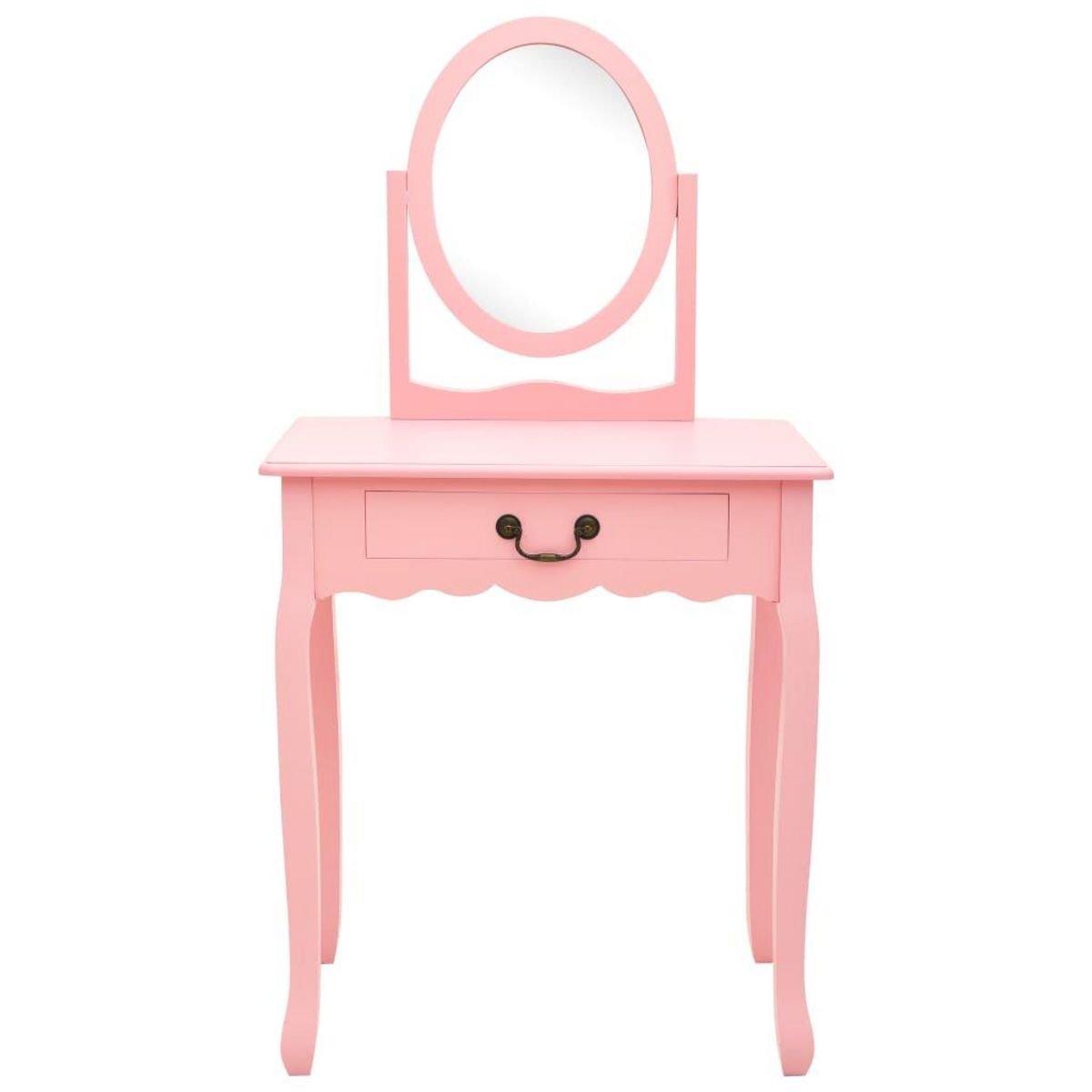 VIDAXL Coiffeuse et tabouret Rose 65x36x128 cm Bois de paulownia MDF