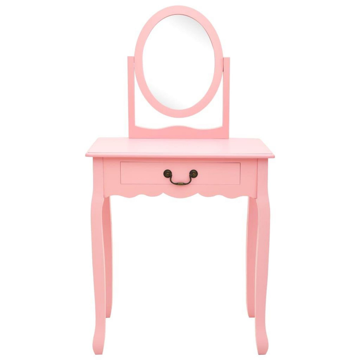 VIDAXL Coiffeuse et tabouret Rose 65x36x128 cm Bois de paulownia MDF