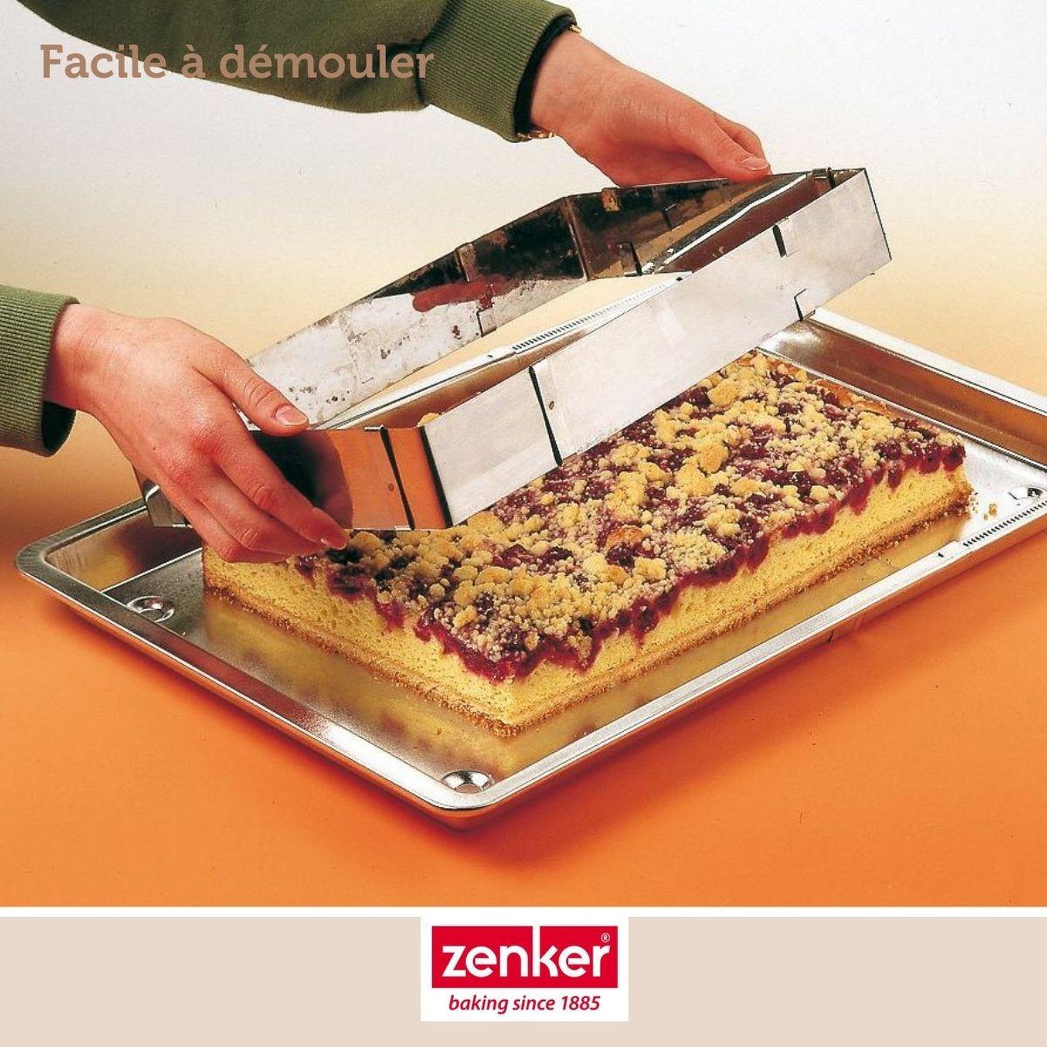 Voir la diapositive 5 : ZENKER Cadre à gâteau réglable 27 à 52 cm zenker smart pastry