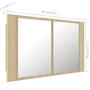 Voir la diapositive 6 : VIDAXL Armoire a miroir a LED de bain Chene sonoma 80x12x45 Acrylique