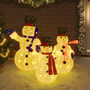 Voir la diapositive 1 : VIDAXL Decoration de Noël Figurines de famille Bonhomme de neige a LED