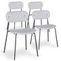 Voir la diapositive 2 : Paris Prix Lot de 4 Chaises Design  Tyler  80cm Gris