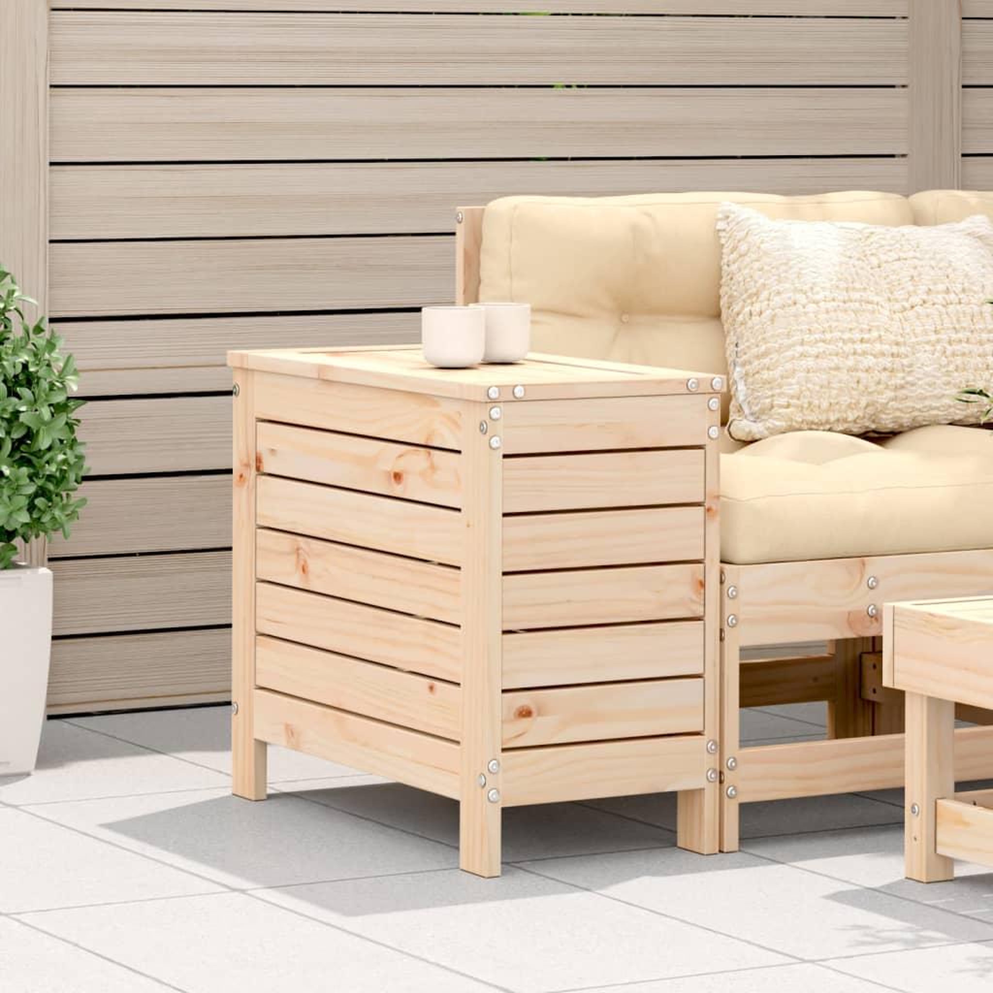 Voir la diapositive 3 : VIDAXL Repose-pied de jardin 62x31,5x52 cm bois de pin massif