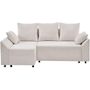 Voir la diapositive 1 : Habitat et Jardin Canapé d'angle convertible et reversible en tissu texturé  Vaugirard II  - 3 places - Beige