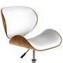 Voir la diapositive 6 : Rendez vous déco Chaise de bureau pivotante en cuir synthétique noir 79-91cm - Baudoin
