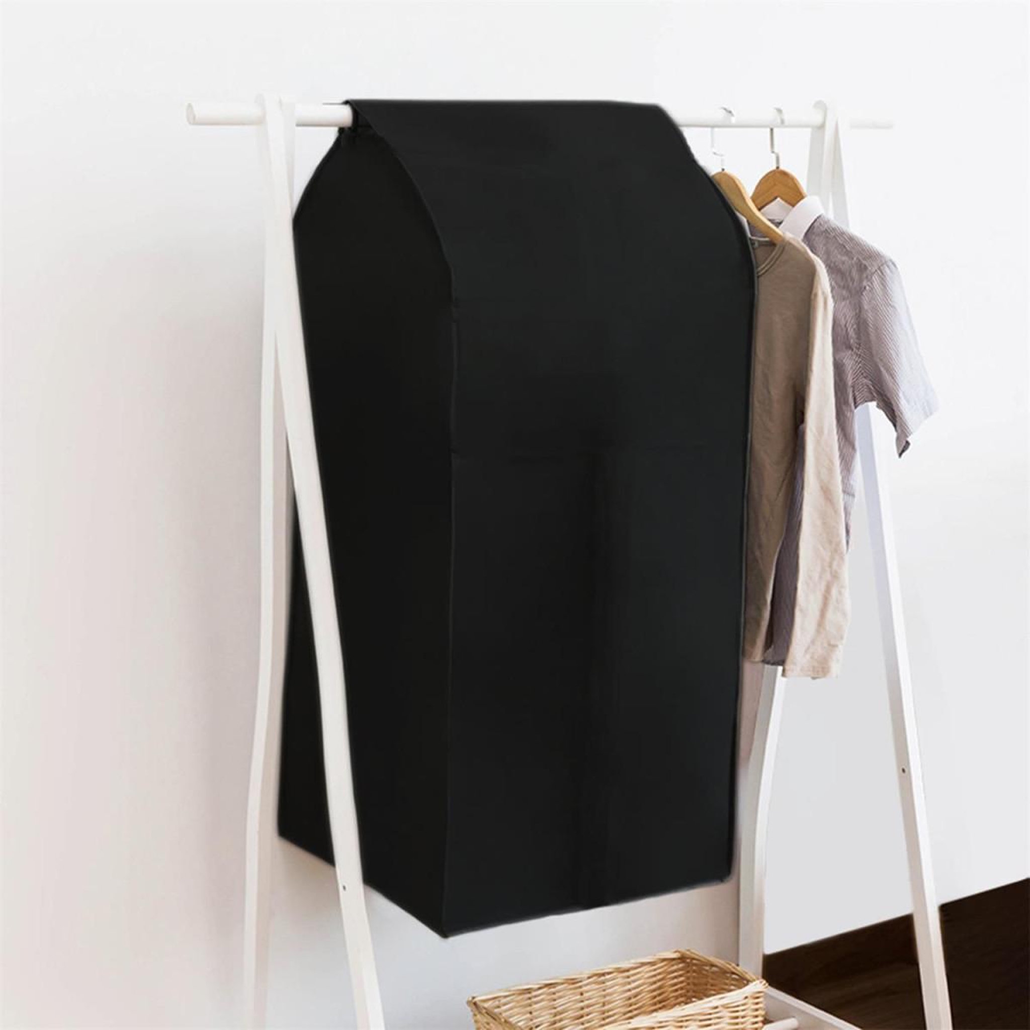 Voir la diapositive 3 : Je cherche une idee Housse à vêtements  suspendue  110cm noir